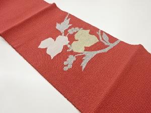 絽綴れ葡萄に枝葉模様織出し名古屋帯